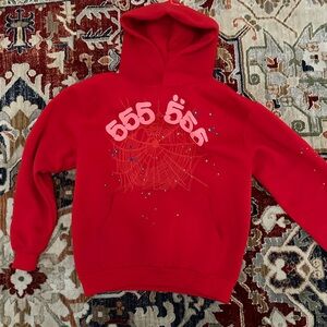 Sp5der Worldwide Red Angel Number
555 Hoodie
